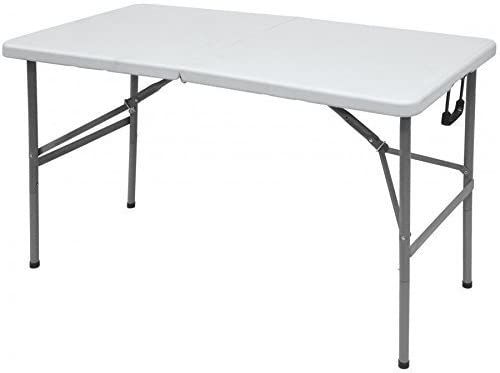 White 4ft Folding Sturdy Rectangle Blow Moulded Trestle Table