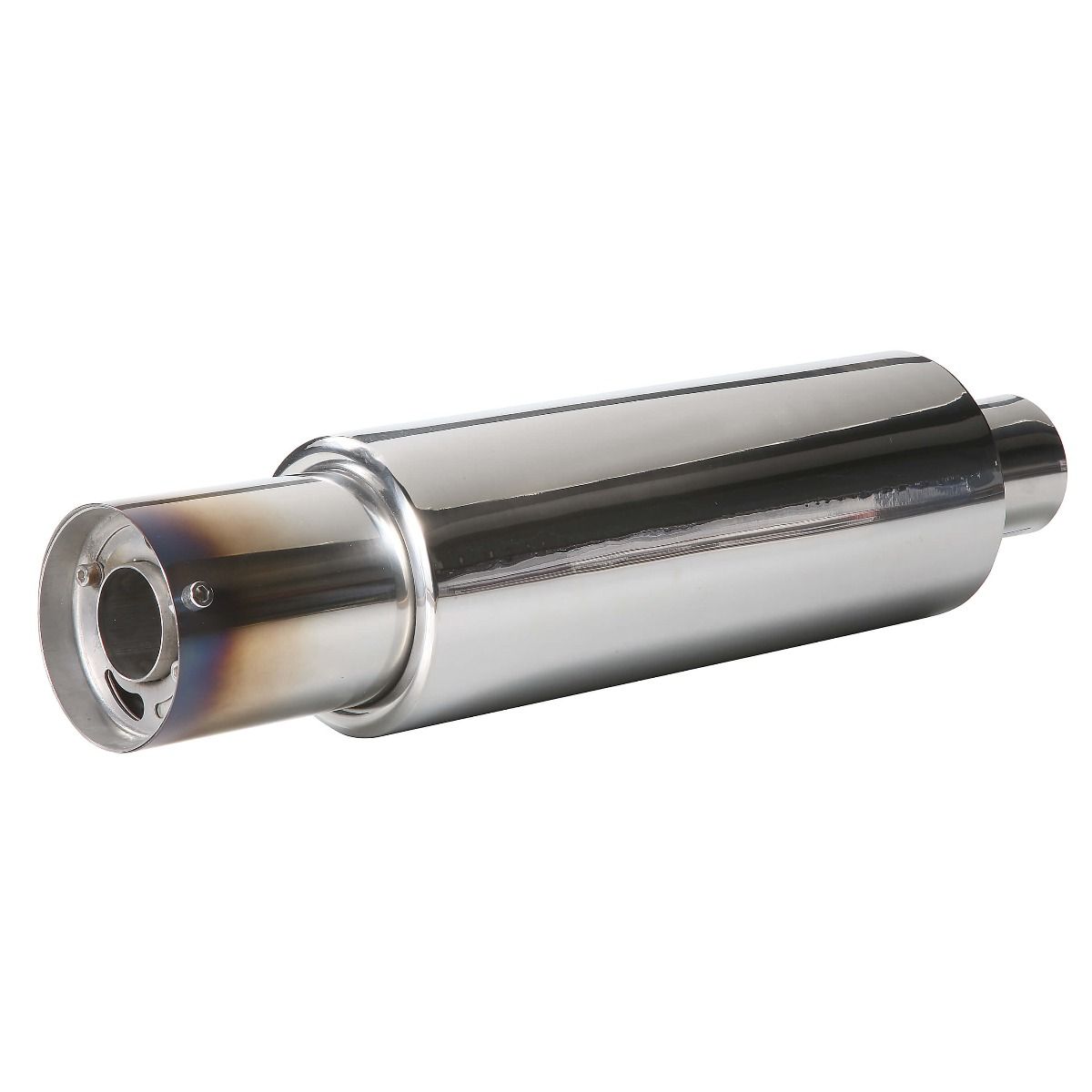 Stainless Steel Single Tube Car Exhaust Tip - Back Box Silencer