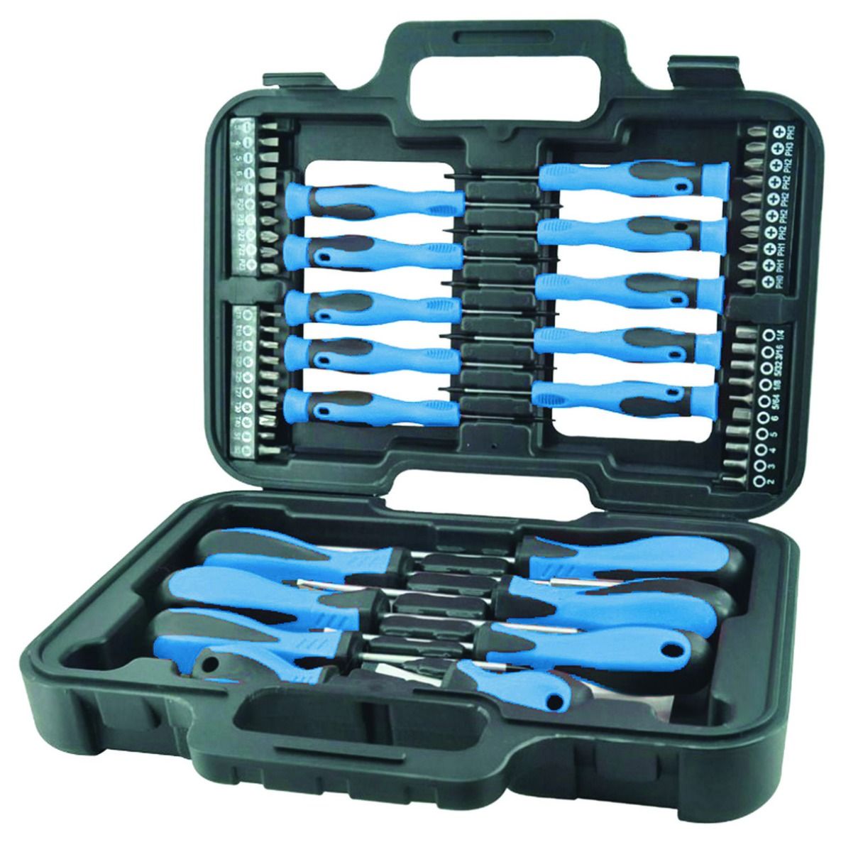 Streetwize 58pc Screwdriver and Bit Set in Tool Case