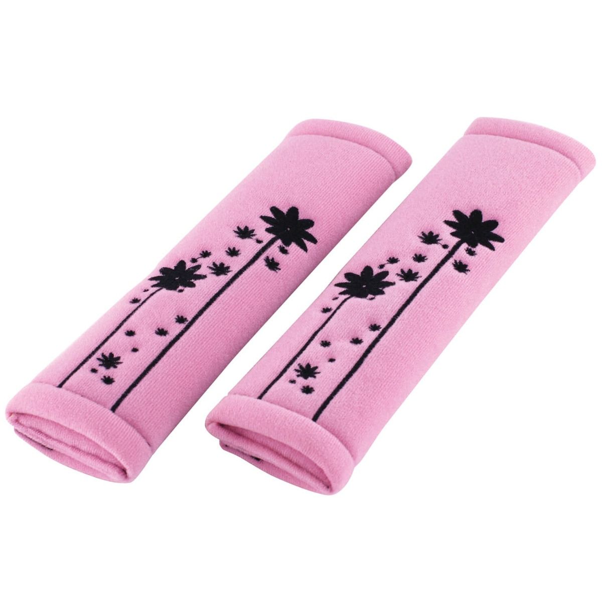 Pink Flower Urban Girl Foam Car Seat Belt Shoulder Protection Harness Pads