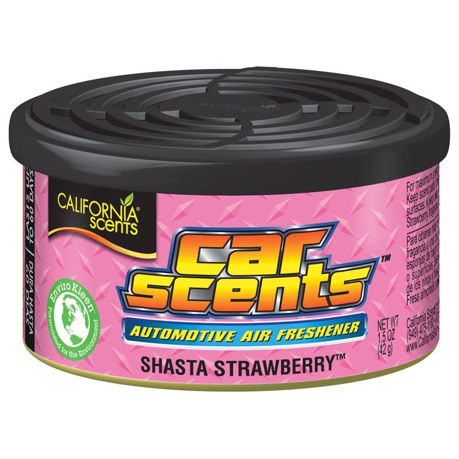 California Scents Car & Home Long Lasting Tin Air Fresheners - SHASTA STRAWBERRY