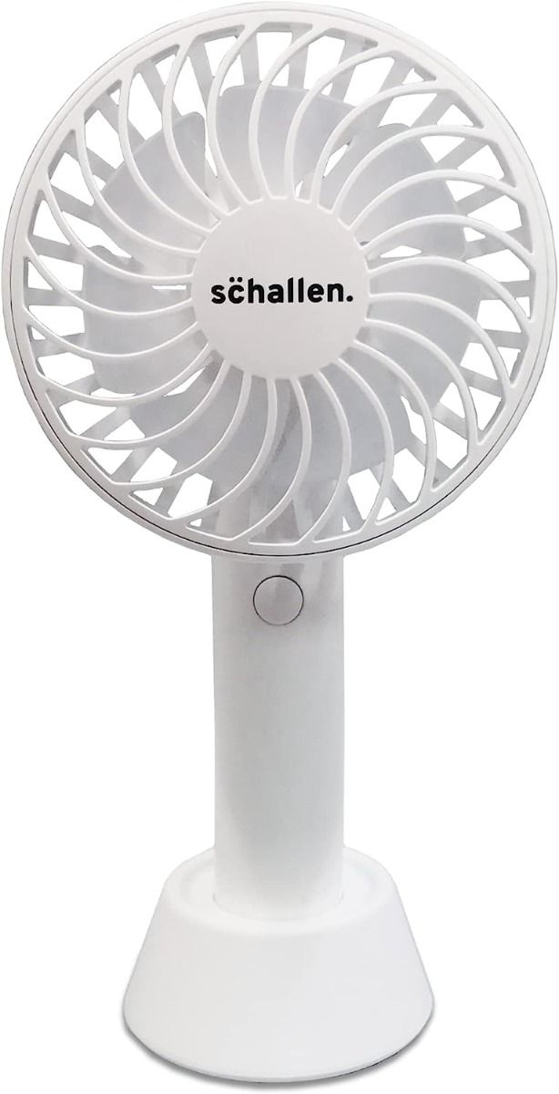 Schallen Mini Portable Travel Hand Held Fan Batter