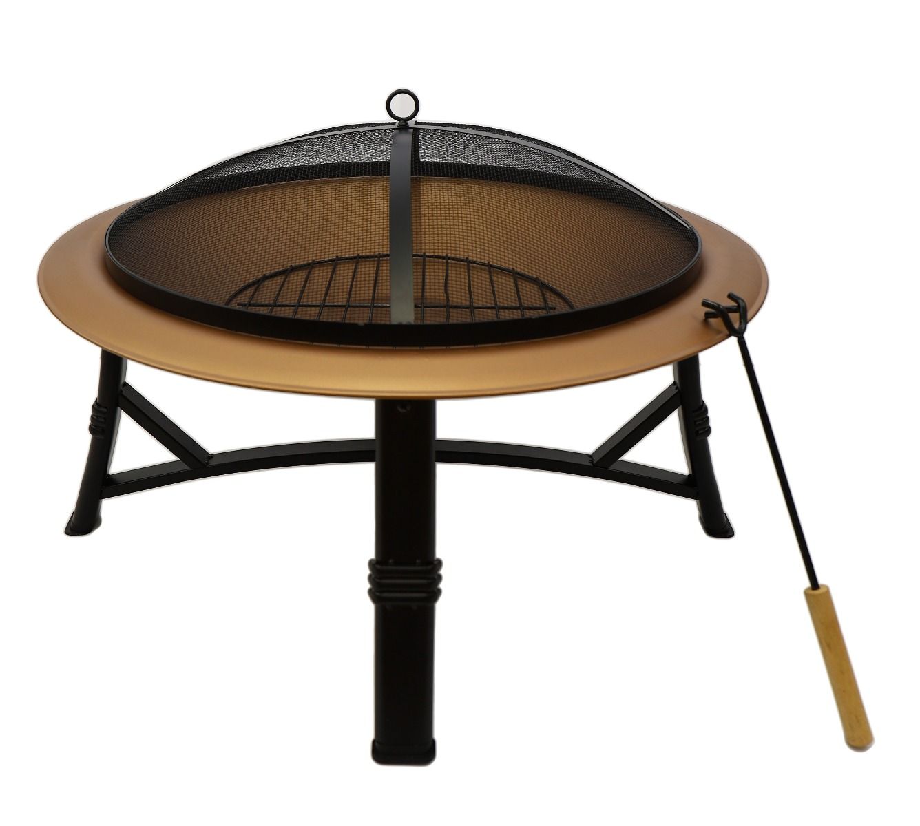 Schallen Large 75cm Round Outdoor Heating Coal & Wood Burning Fire Pit Bowl