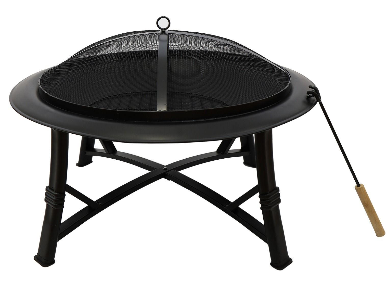 Schallen Large 75cm Round Outdoor Heating Coal & W