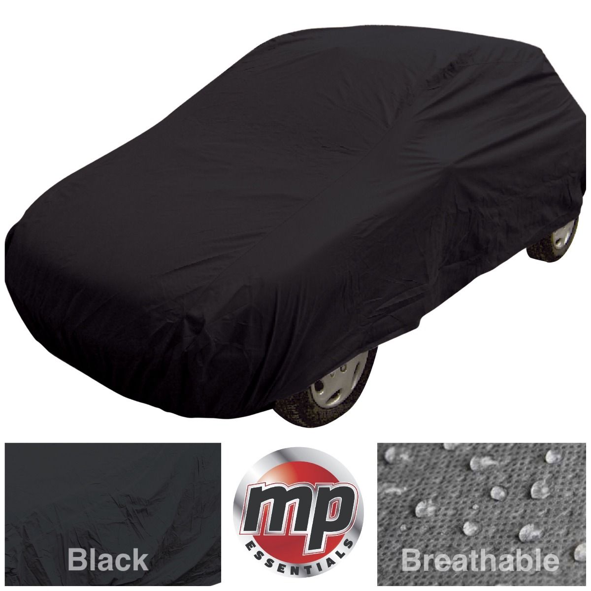 Streetwize Black Indoor & Outdoor Frost Rain Sun Protection Breathable Full Car Cover